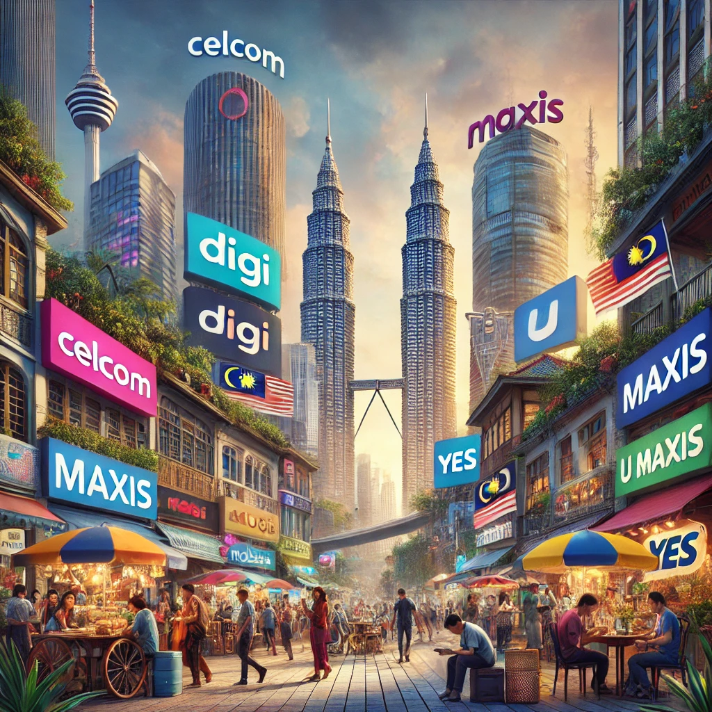Celcom、Digi、Maxis、U Mobile 和 Yes 这几家电信公司的区别是什么？