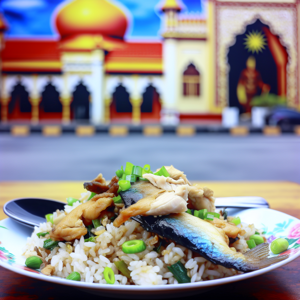 【中式美食】咸鱼鸡粒炒饭(Salted Fish Chicken Fried Rice) - 以咸鱼、鸡肉、葱炒制的香味炒饭