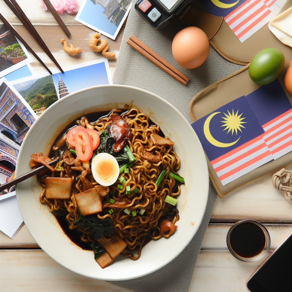 【中式美食】福建面(Hokkien Mee) - 以黑酱油炒制的粗面,配料丰富,口感浓郁