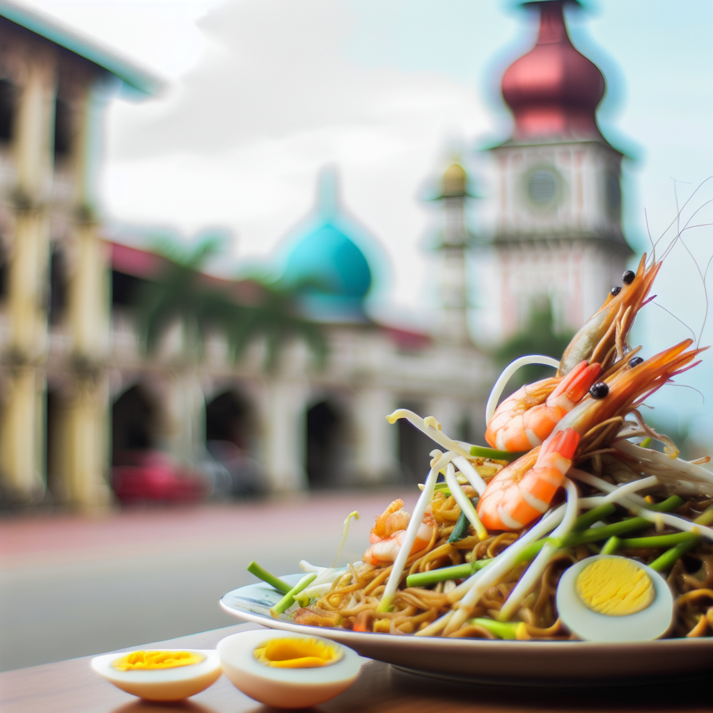 【中式美食】马来西亚炒粿条(Char Kway Teow) - 以河粉、鲜虾、豆芽、鸡蛋炒制,槟城版本最有名