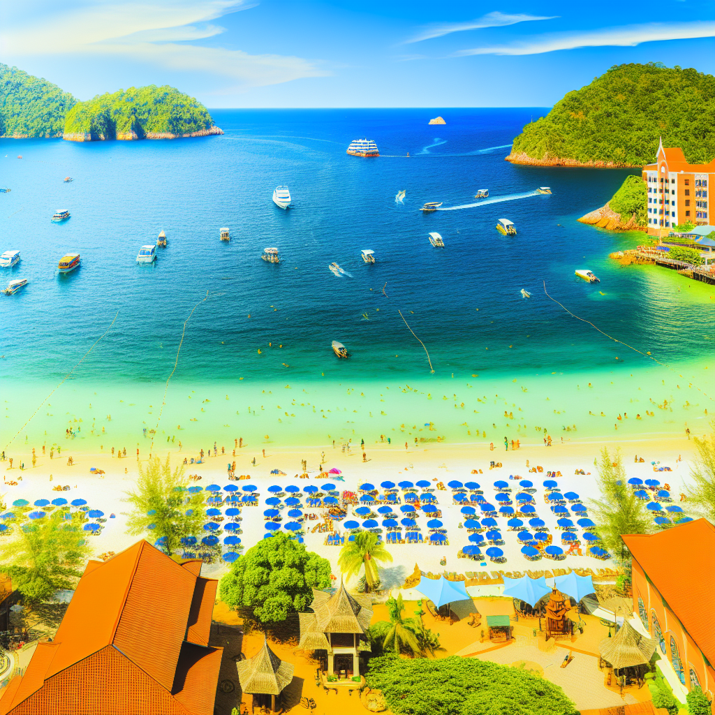 【兰卡威】珍南海滩(Pantai Cenang) - 最受欢迎的沙滩,适合浮潜和水上活动