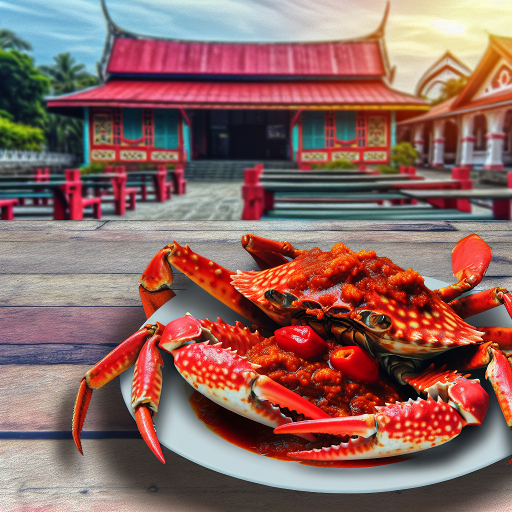 【海鲜】辣椒螃蟹（Chili Crab） - 以香辣酱汁炒制的螃蟹，味道浓郁