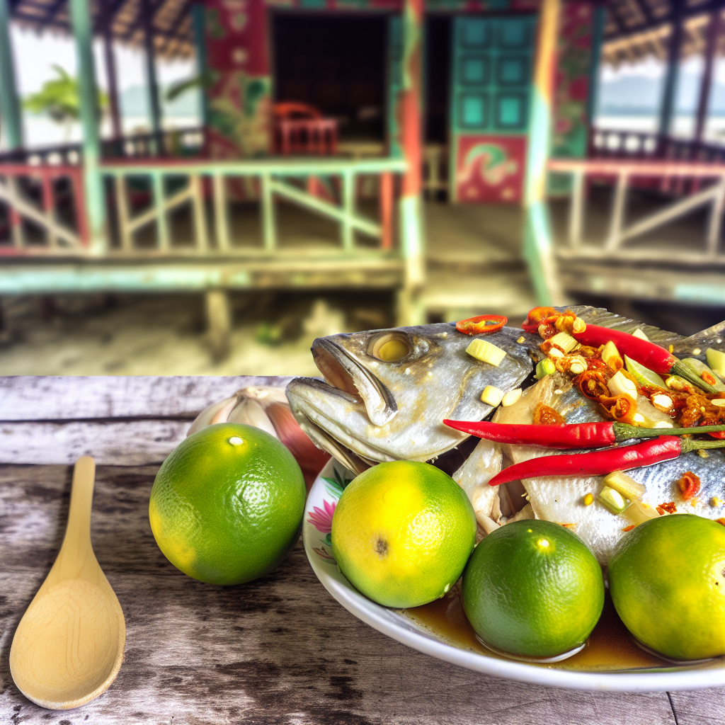 【海鲜】酸柑蒸鱼(Steamed Lime Fish) - 以柠檬、蒜、辣椒蒸制的新鲜海鱼