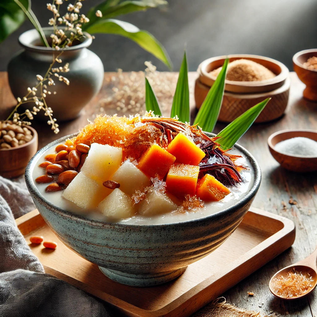 【甜品】摩摩喳喳(Bubur Cha Cha) - 以芋头、番薯、椰浆、黑糖制成的甜品