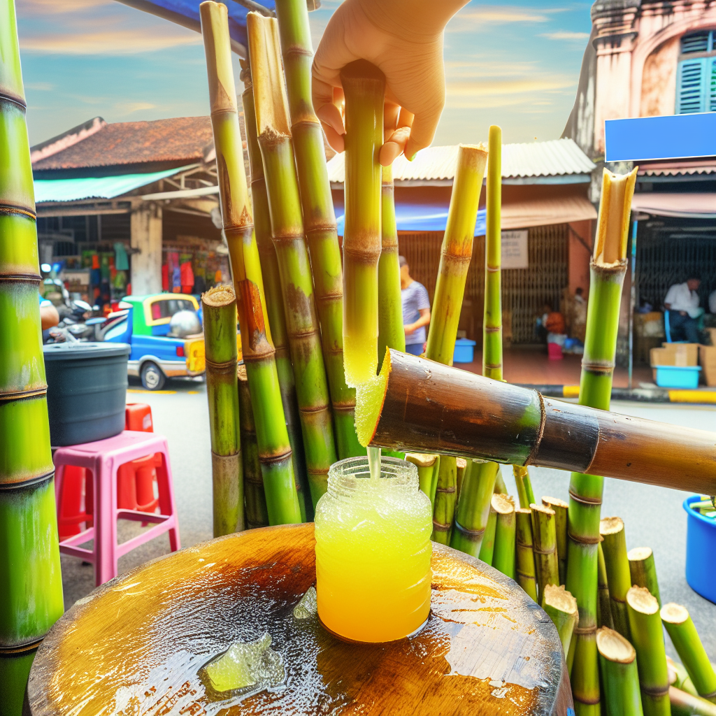 【饮品】甘蔗汁(Sugarcane Juice) - 以甘蔗榨汁,清甜解渴