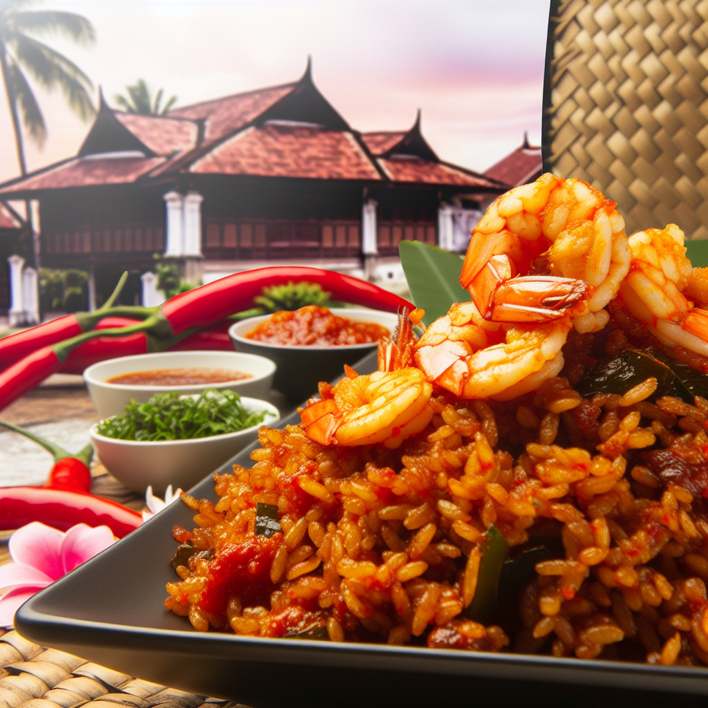 【马来美食】参巴虾饭(Nasi Goreng Udang Sambal) - 以香辣参巴酱炒虾米饭