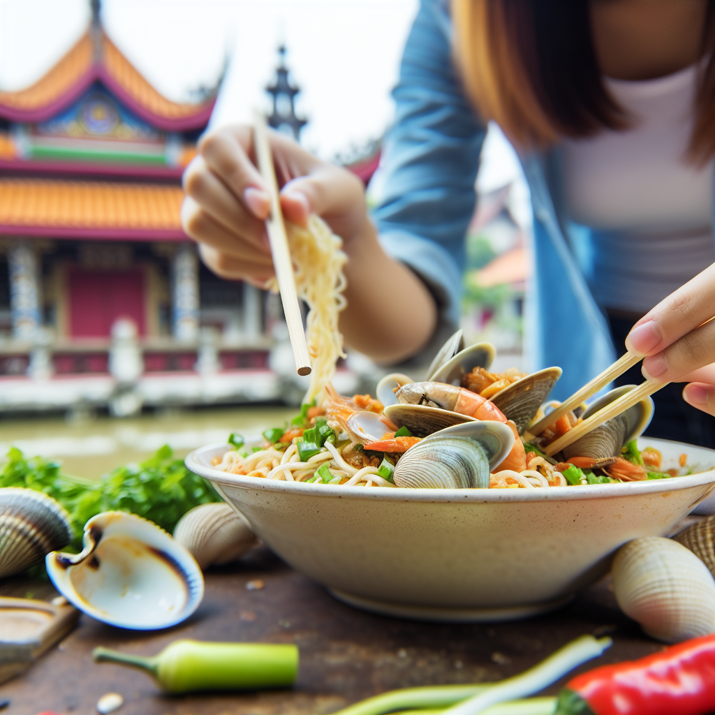 【马来美食】拉拉炒米粉(Lala Mee Hoon) - 以蛤蜊和米粉炒制的香辣海鲜面