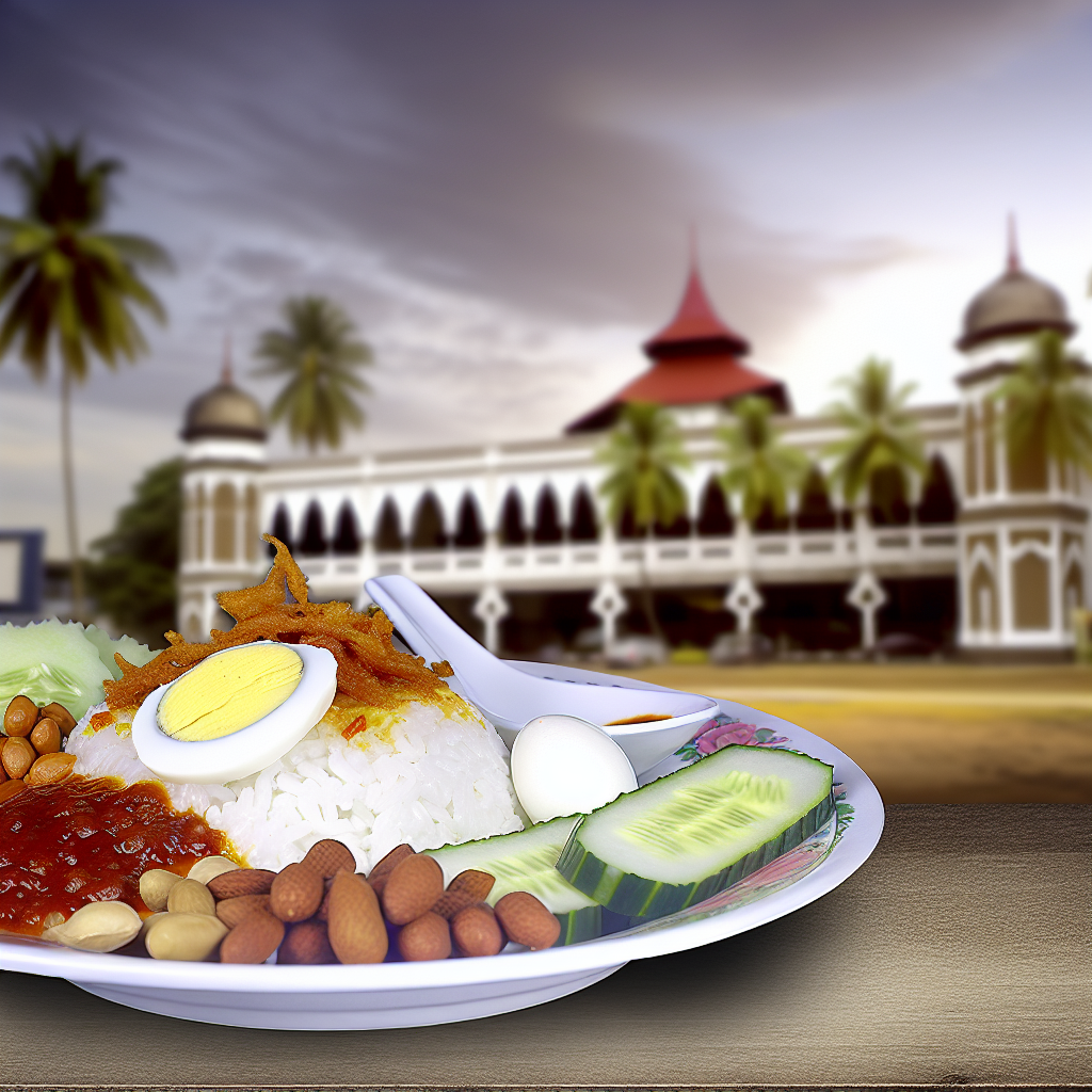 【马来美食】椰浆饭(Nasi Lemak) - 马来西亚国民美食,以椰浆饭搭配江鱼仔、花生、鸡蛋、黄瓜及参巴酱