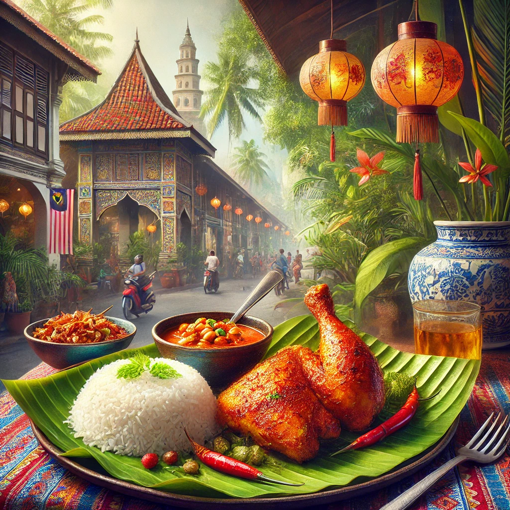 【马来美食】椰浆鸡(Ayam Percik) - 以香料腌制后炭烤的鸡肉,带有浓郁的香气