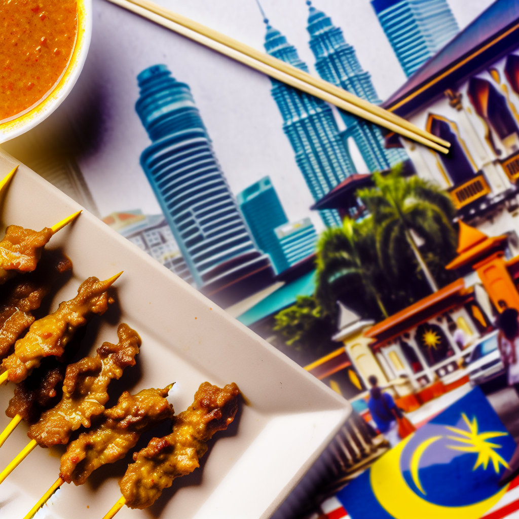 【马来美食】沙爹(Satay) - 以鸡肉、牛肉或羊肉腌制后串烧,搭配花生酱享用