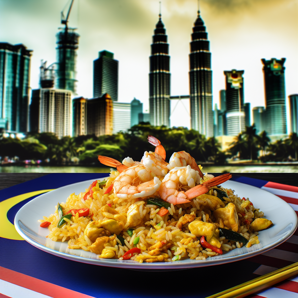 【马来美食】马来西亚炒饭(Nasi Goreng) - 以米饭炒制,搭配鸡肉、虾、辣椒酱等配料