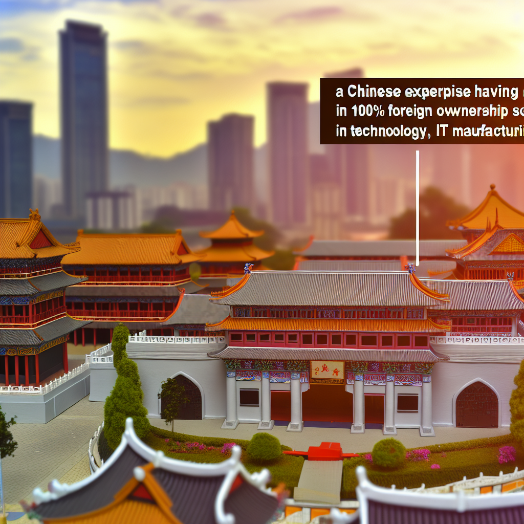 中国企业在科技、IT、制造业是否可以 100% 外资持股？