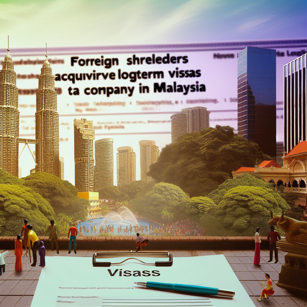 外国股东需要持有长期签证才能在马来西亚注册公司吗?