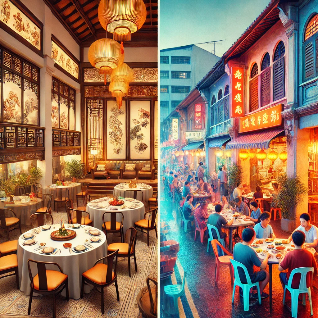 马来西亚华人餐厅的不同风格:高端 vs 大排档